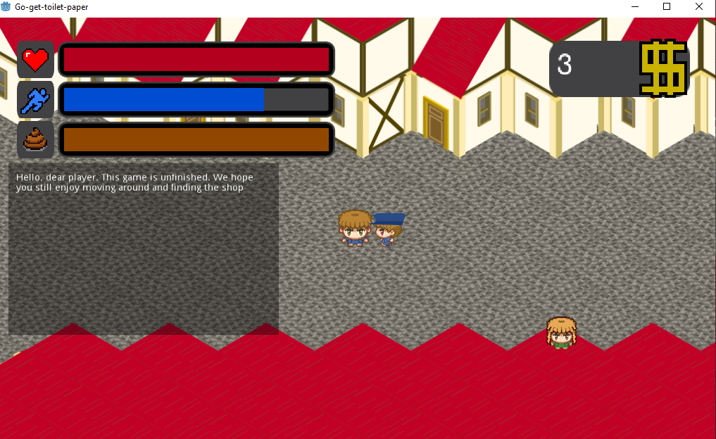 Go Get Toilet Paper — vue en jeu